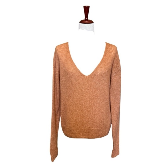 Free People Women's Gossamer Pullover Sweater Terracotta Brown Size Small #1906 - Picture 3 of 6